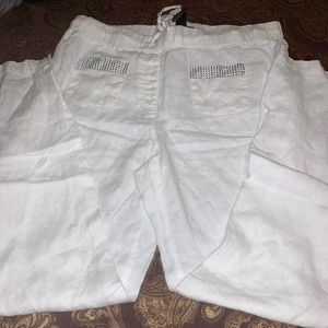 Linen white pants